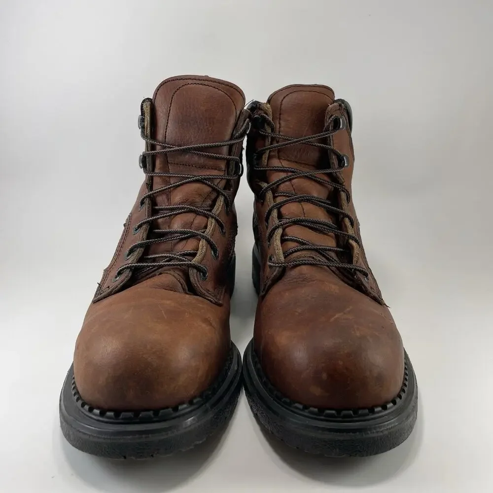 Red Wing 2226 Mens Size 10 D Brown Leather Lace Up Work Safety Steel Toe Boots